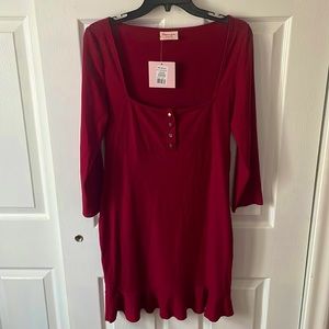 NWT comfy red dress stretchy